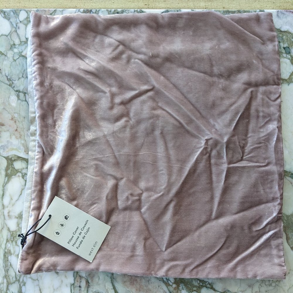 West Elm Square 16" Lush Velvet Pillow Cover